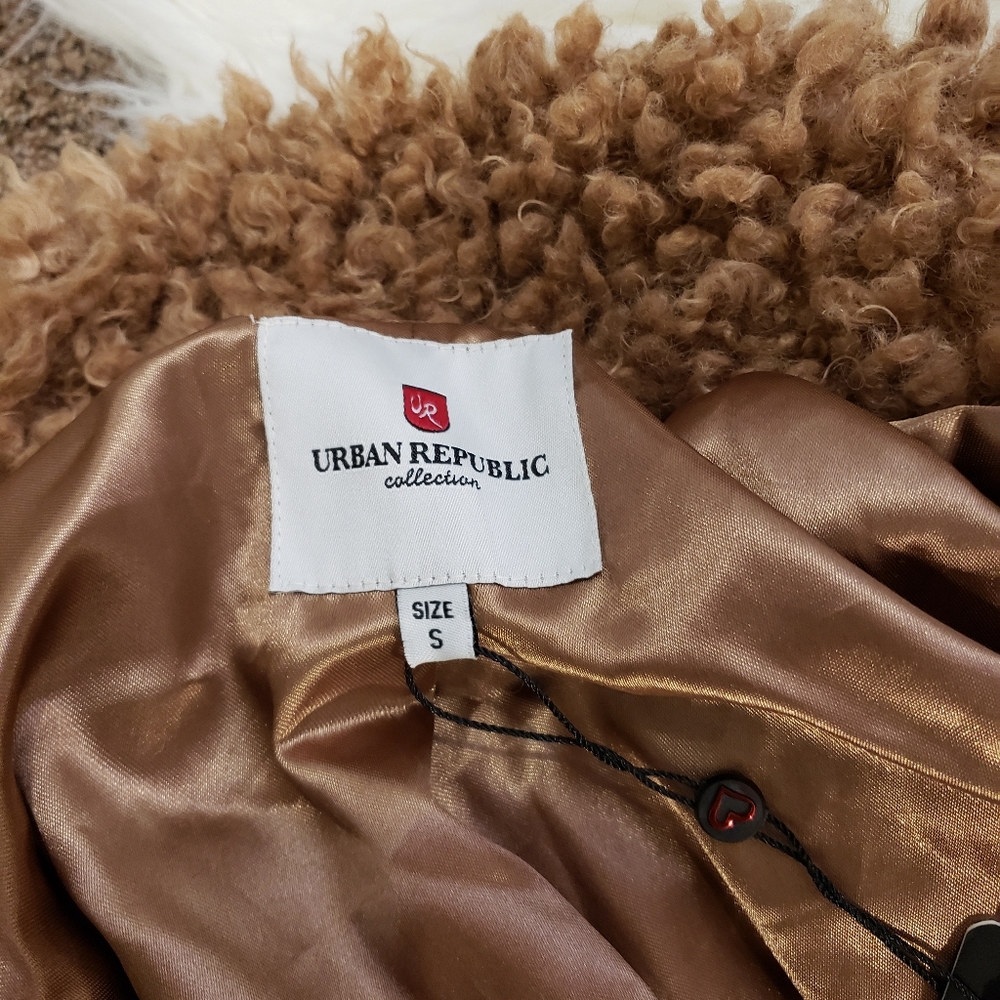 🛍Urban Republic Faux Fur Teddy Coat BNWT/Latte - Picture 7 of 7